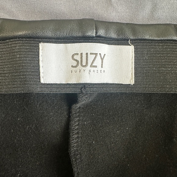SUZY Faux Leather Fleece Pants - Picture 4 of 4
